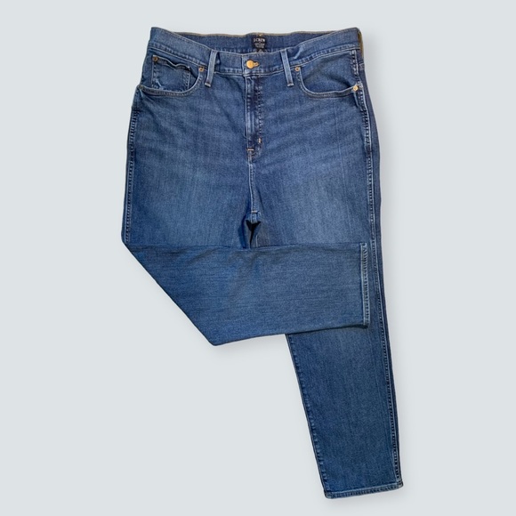 WOMEN’S J. Crew High Rise Classic Vintage Blue Jeans Size 34 in EUC - Picture 3 of 15